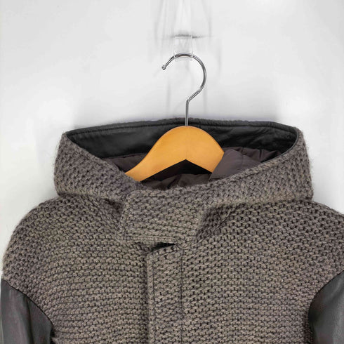 CROPS leather 00s ITALY archive wool leather hoodie coat メンズ JPN:44