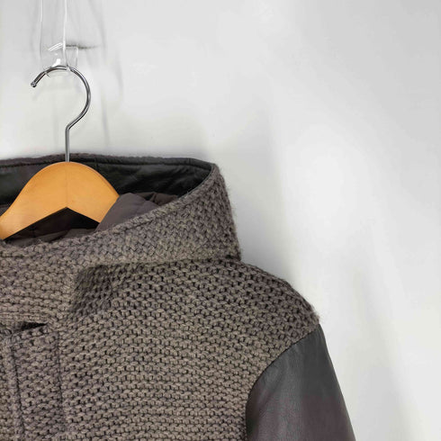 CROPS leather 00s ITALY archive wool leather hoodie coat メンズ JPN:44