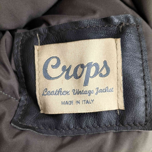CROPS leather 00s ITALY archive wool leather hoodie coat メンズ JPN:44