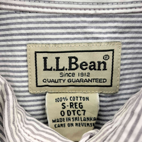 エルエルビーン L.L.Bean ボタンダウン ストライプ柄 半袖シャツ メンズ S