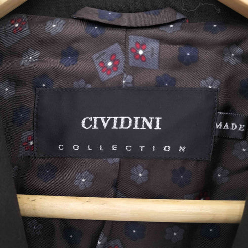 チヴィディーニ CIVIDINI イタリア製 ウール スタンドカラージャケット レディース 40