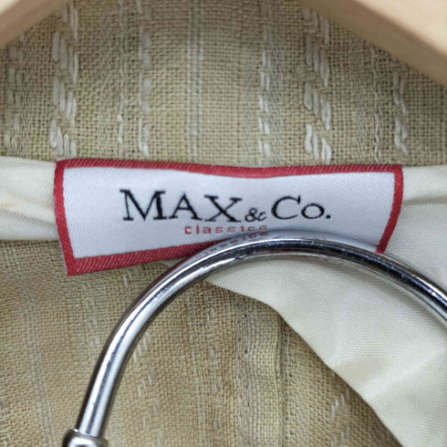 マックスアンドコー MAX&CO. イタリア製 リネン混 ストライプ テーラードジャケット レディース 40
