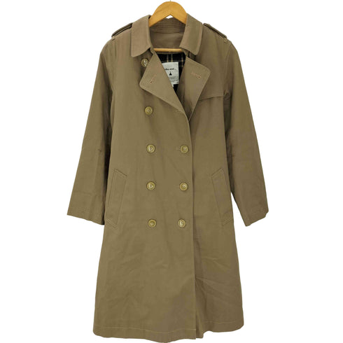 ニコアンド niko and... 裏地チェック ライナー 付き ガンフラップ トレンチ ロング コート レディース JPN:4