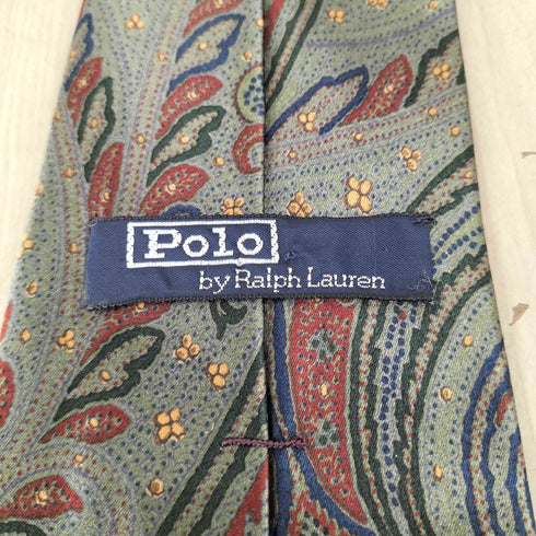 ポロバイラルフローレン Polo by RALPH LAUREN ペイズリー柄 シルク100ネクタイ メンズ