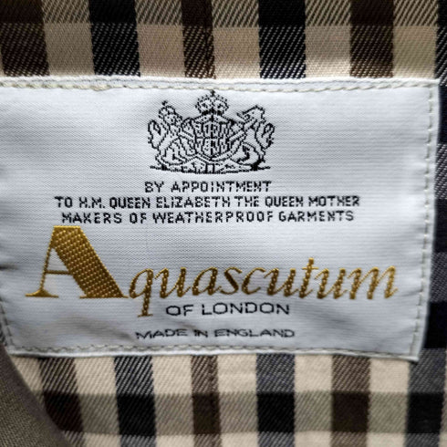 アクアスキュータム AQUASCUTUM イングランド製 Aqua5 トレンチコート ライナー無し メンズ UK:40