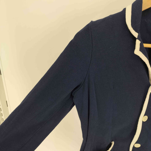 ラルフローレン RALPH LAUREN エンブレム刺繍 シングルブレスト 3B テーラード ジャケット 紺ブレ レディース 160