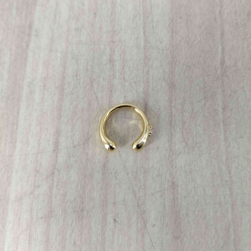 BRASS LGD表記 ストーン装飾 イヤーカフ レディース