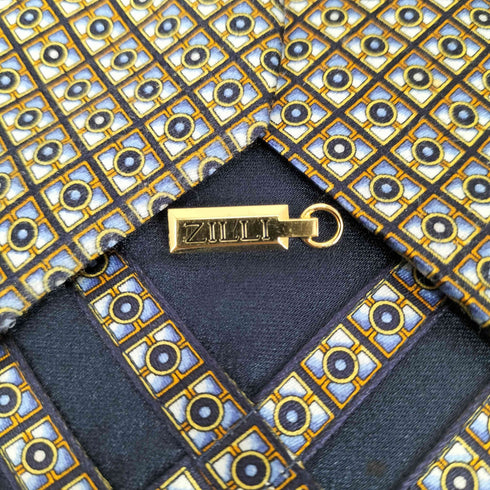 ZILLI シルク100 総柄ネクタイ メンズ