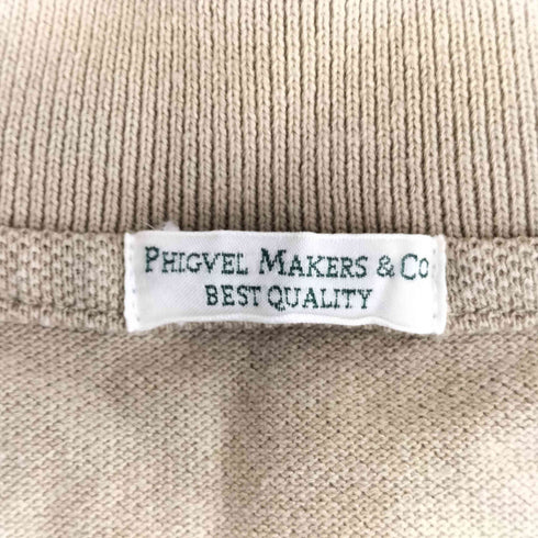 フィグベルメーカーズアンドコー PHIGVEL MAKERS & Co. 23SS SKIPPER LONG SLEEVE POLO 鹿の子ポロシャツ メンズ JPN:2