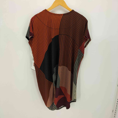 イッセイミヤケ ISSEY MIYAKE 04AW 銀タグ キカ柄 ドレープ ノースリーブ ワンピース レディース JPN:2