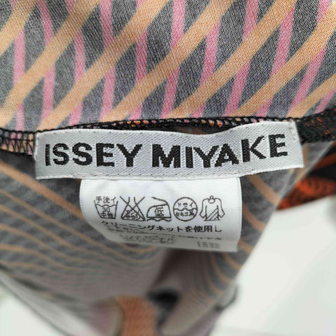 イッセイミヤケ ISSEY MIYAKE 04AW 銀タグ キカ柄 ドレープ ノースリーブ ワンピース レディース JPN:2