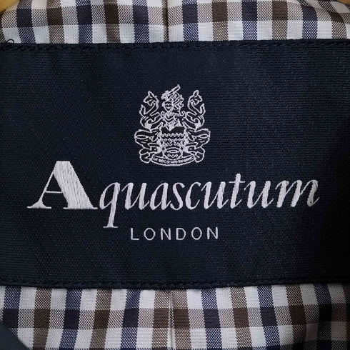 アクアスキュータム AQUASCUTUM 裏地チェック柄 コットン トレンチコート メンズ UK:36