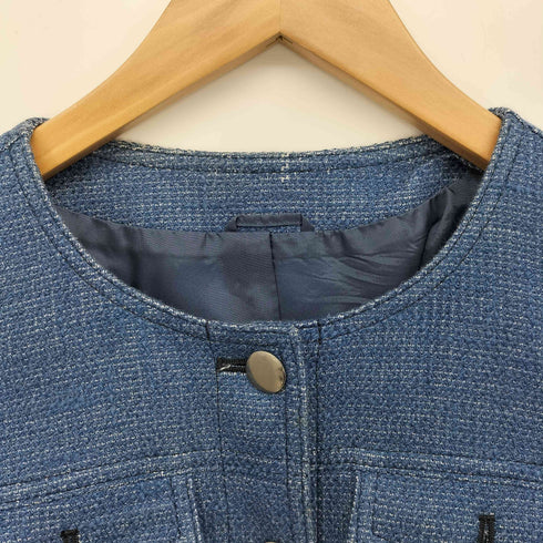 アナイ ANAYI ノーカラー ツイードジャケット レディース JPN:36