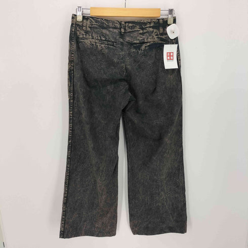 イッセイミヤケハート ISSEY MIYAKE HaaT 03SS ベイカー型 転写 ワイド ストレート パンツ レディース JPN:2
