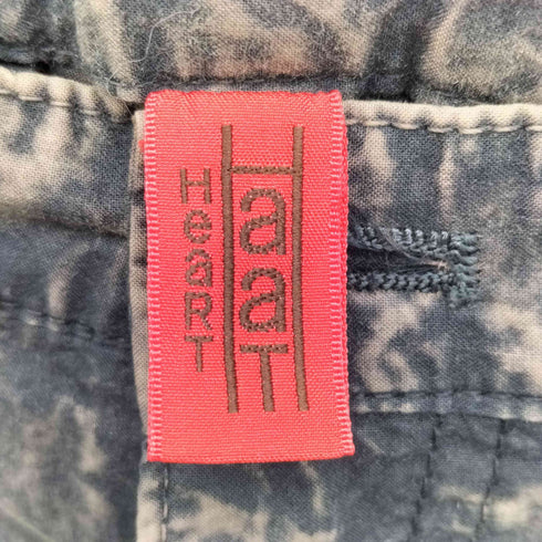 イッセイミヤケハート ISSEY MIYAKE HaaT 03SS ベイカー型 転写 ワイド ストレート パンツ レディース JPN:2
