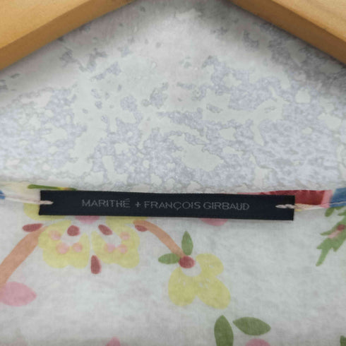 マリテフランソワジルボー MARITHE FRANCOIS GIRBAUD フラワー シルク ノースリーブブラウス レディース 42