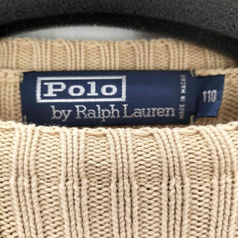 ポロバイラルフローレン Polo by RALPH LAUREN 90S ポニー無し ローゲージ コットン リブ ニット セーター メンズ 110