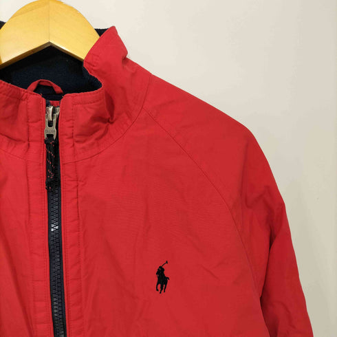 ポロバイラルフローレン Polo by RALPH LAUREN 90s ポニー刺繍 コットンナイロン ラグラン ジップアップ ブルゾン メンズ import:L
