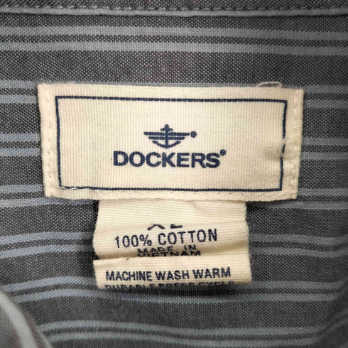 ドッカーズ DOCKERS ストライプ L/S シャツ メンズ import:XL