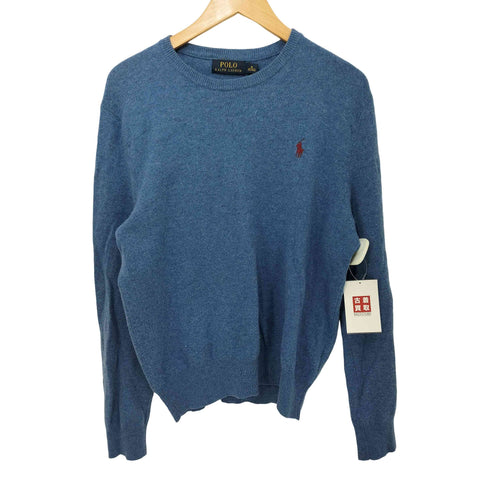 ポロラルフローレン POLO RALPH LAUREN ポニー刺繍 メリノウール メランジ クルーネックニット セーター メンズ import:M