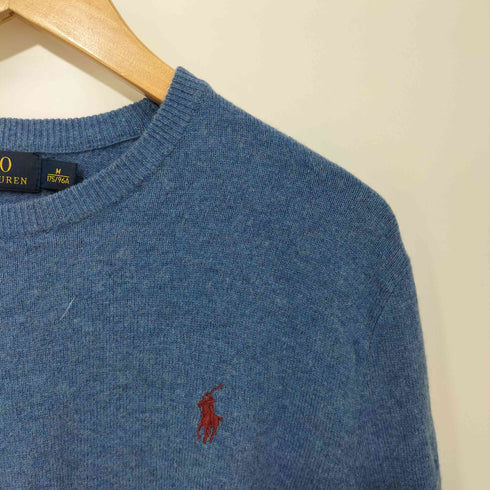 ポロラルフローレン POLO RALPH LAUREN ポニー刺繍 メリノウール メランジ クルーネックニット セーター メンズ import:M