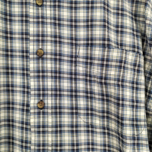 エディーバウアー Eddie Bauer 90S 白タグ チェック L/S BD シャツ メンズ import:L