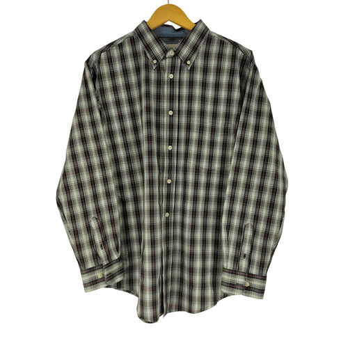 ハガークロージング HAGGAR チェック L/S BD シャツ メンズ import:L