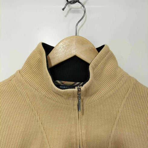 バーバリーゴルフ BURBERRY GOLF ロゴ刺繍 リブニット ハーフジップ セーター メンズ import:M
