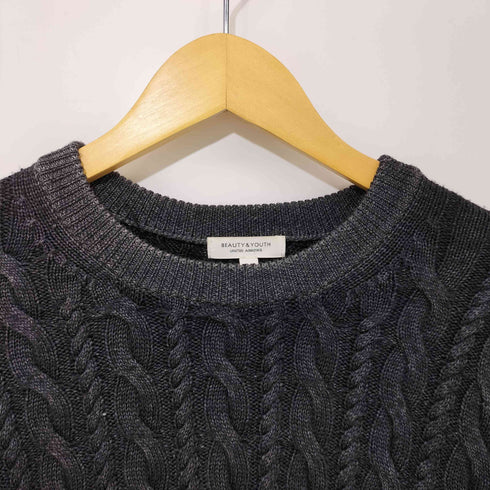 ビューティーアンドユースユナイテッドアローズ BEAUTY & YOUTH UNITED ARROWS ケーブル編み ウール ニットセーター メンズ JPN:M