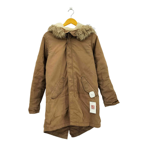 エドウィン EDWIN 裏地キルティング ハーフ丈 中綿 ファー コート レディース L