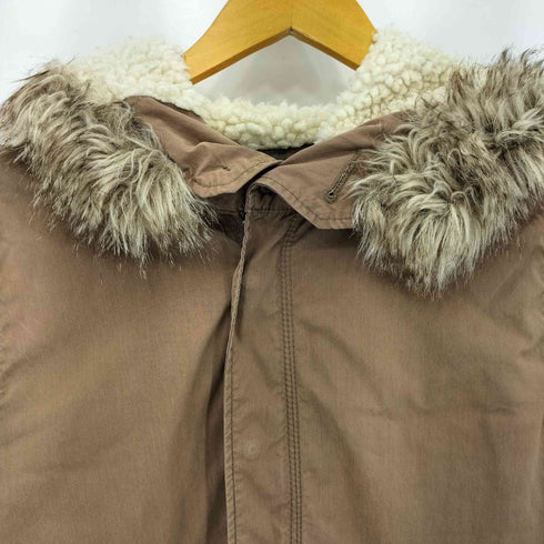 エドウィン EDWIN 裏地キルティング ハーフ丈 中綿 ファー コート レディース L