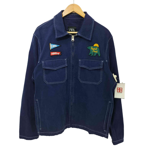 ザラ ZARA FOREST PEAK 製品染めキャンバスジャケット メンズ import:L