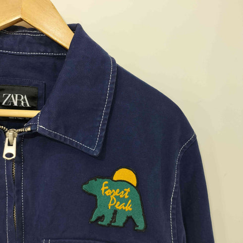 ザラ ZARA FOREST PEAK 製品染めキャンバスジャケット メンズ import:L