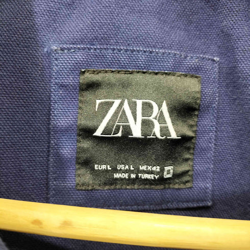 ザラ ZARA FOREST PEAK 製品染めキャンバスジャケット メンズ import:L