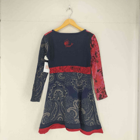 デシグアル Desigual 総柄 カットソーワンピース レディース import:L