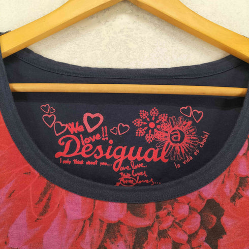 デシグアル Desigual 総柄 カットソーワンピース レディース import:L