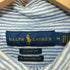 ラルフローレン RALPH LAUREN CLASSIC FIT ポニー刺繍 シアサッカー ストライプ ボタンダウン S/Sシャツ 半袖 メンズ import:M