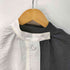 ファモン FEMMENT シャーリングシルクナイロンマンダリンカラーシャツ レディース JPN:3
