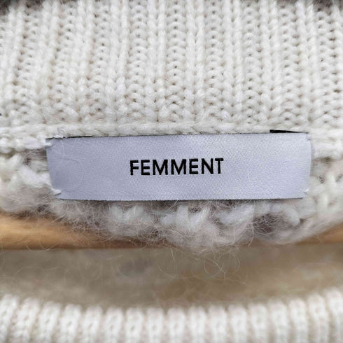 ファモン FEMMENT KIDモヘア クルーネックセーター レディース