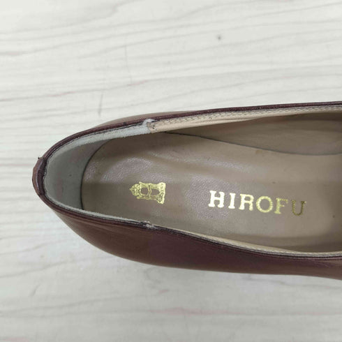 ヒロフ HIROFU 本革 ダブル モンク ストラップ レザー シューズ ローファー パンプス レディース JPN:23