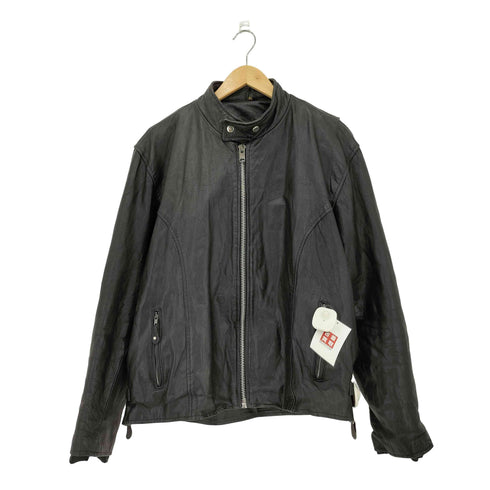 HUDSON LEATHER 本革 フルジップ シングルライダース レザージャケット メンズ 46