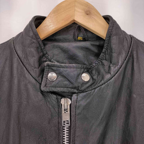 HUDSON LEATHER 本革 フルジップ シングルライダース レザージャケット メンズ 46