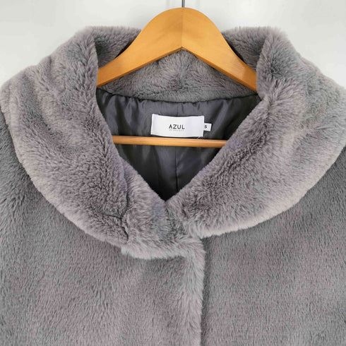 アズールバイマウジー AZUL by moussy FLUFFY SHAWL COLLAR COAT ファー ハーフコート レディース JPN:S