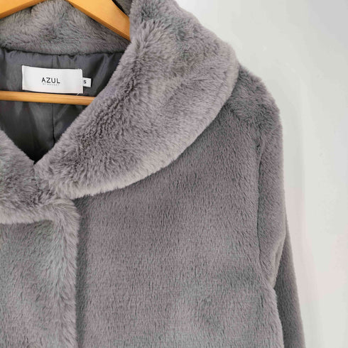 アズールバイマウジー AZUL by moussy FLUFFY SHAWL COLLAR COAT ファー ハーフコート レディース JPN:S