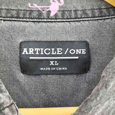 ARTICLE/ONE フラミンゴ柄 シャツ メンズ import:XL