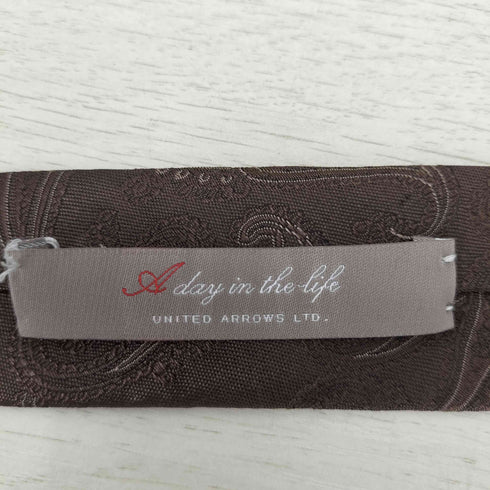 アデイインザライフユナイテッドアローズ A day in the life UNITED ARROWS ペイズリー柄シルクネクタイ メンズ