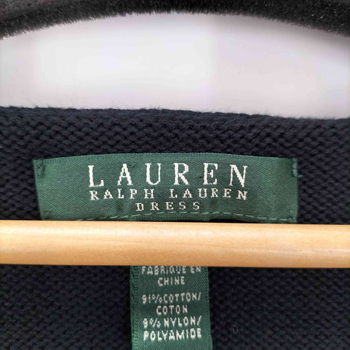 ローレンラルフローレン LAUREN RALPH LAUREN ショールカラー ベルデット ニット ドレス ワンピース レディース import:XS
