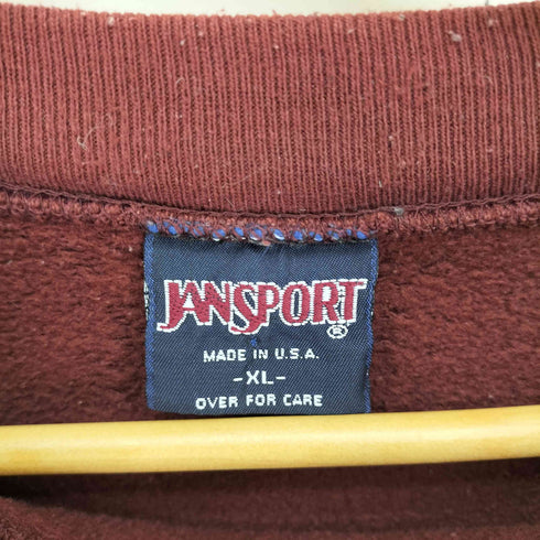 ジャンスポーツ JanSport 90S USA製 カレッジロゴ プリント スウェット トレーナー メンズ import:XL