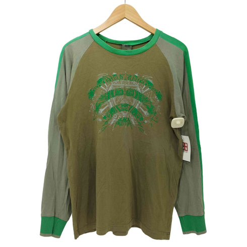 ディーゼル DIESEL 00s Y2K 5DSL ラグラン マルチカラー L/S カットソー メンズ import:S