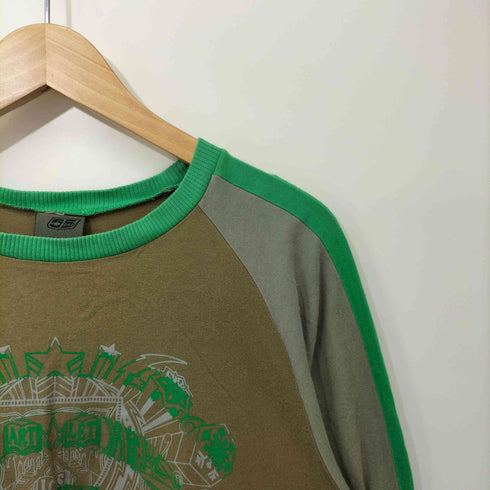 ディーゼル DIESEL 00s Y2K 5DSL ラグラン マルチカラー L/S カットソー メンズ import:S